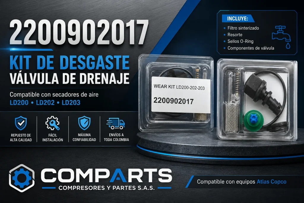 2200902017 Kit de Desgaste para Válvula de Drenaje Atlas Copco LD200-202-203