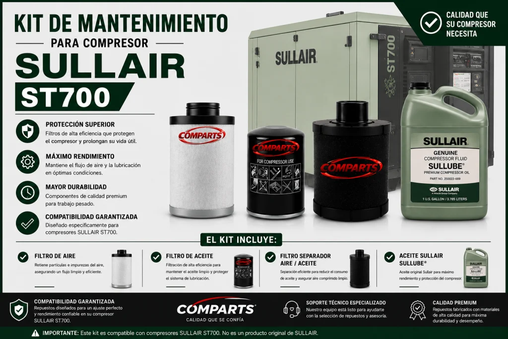 Kit de Mantenimiento para Compresor Sullair ST700