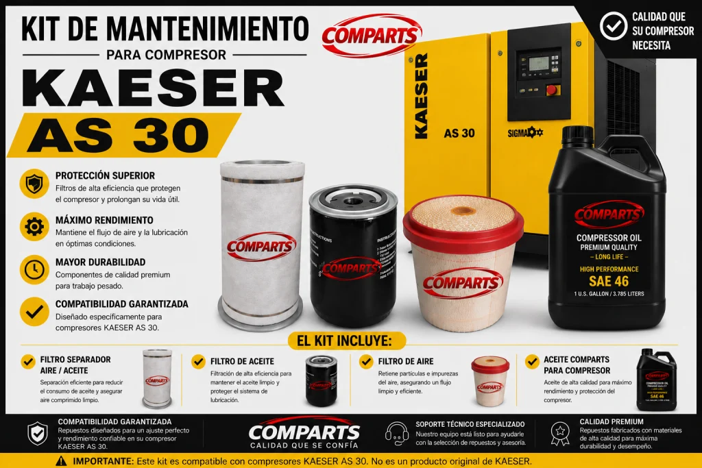 Kit de Mantenimiento para Compresor Kaeser AS 30