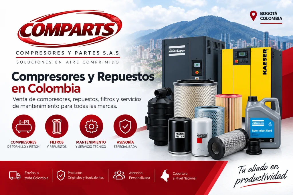 Compresores y Partes S.A.S. repuestos para compresores industriales en Colombia
